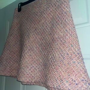 Sparkly pink and pastel knitted skirt (size Large)